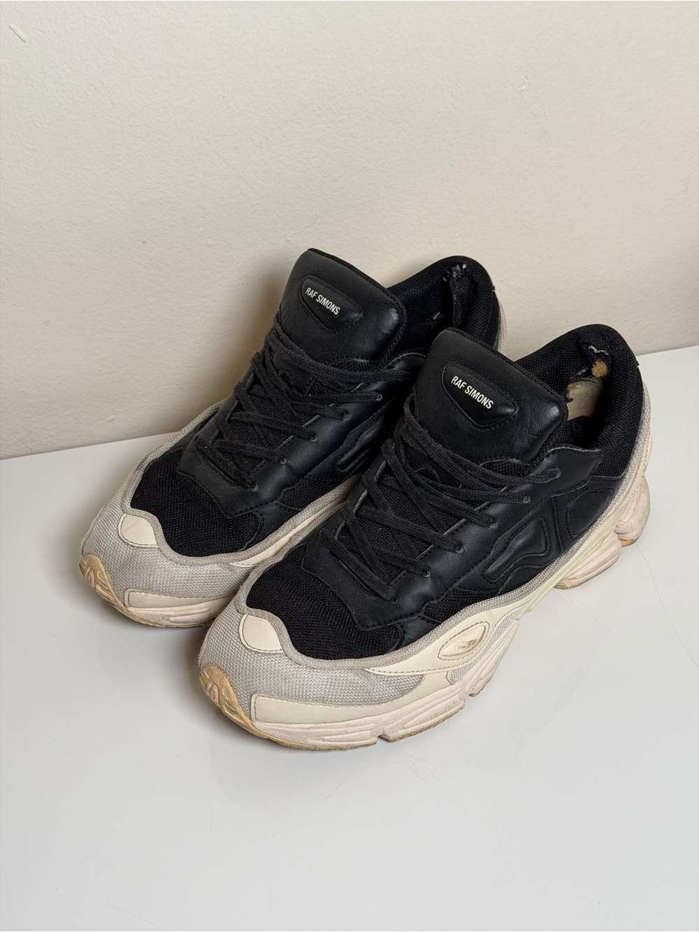 Raf Simons Black and Cream Chunky Men's Sneaker